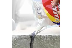 ANEFOSE Slab Concrete Crack Waterproof Repair Sealant, Caulking Glue for Concrete, Concrete Sealer, Gray Concrete Patch, Outdoor Concrete Crack Filler - 0.45 qt