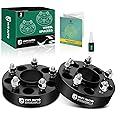 YHTAUTO 5x4.75 Hub Centric Wheel Spacers 1.5 Inch Compatible with Chevrolet, GMC, Buick, Cadillac, Pontiac Models, Camaro, Jimmy Tire Spacers w/ M12x1.5 70.5 mm Hub Bore 5 Lug 2PCS Black Wheel Adapter