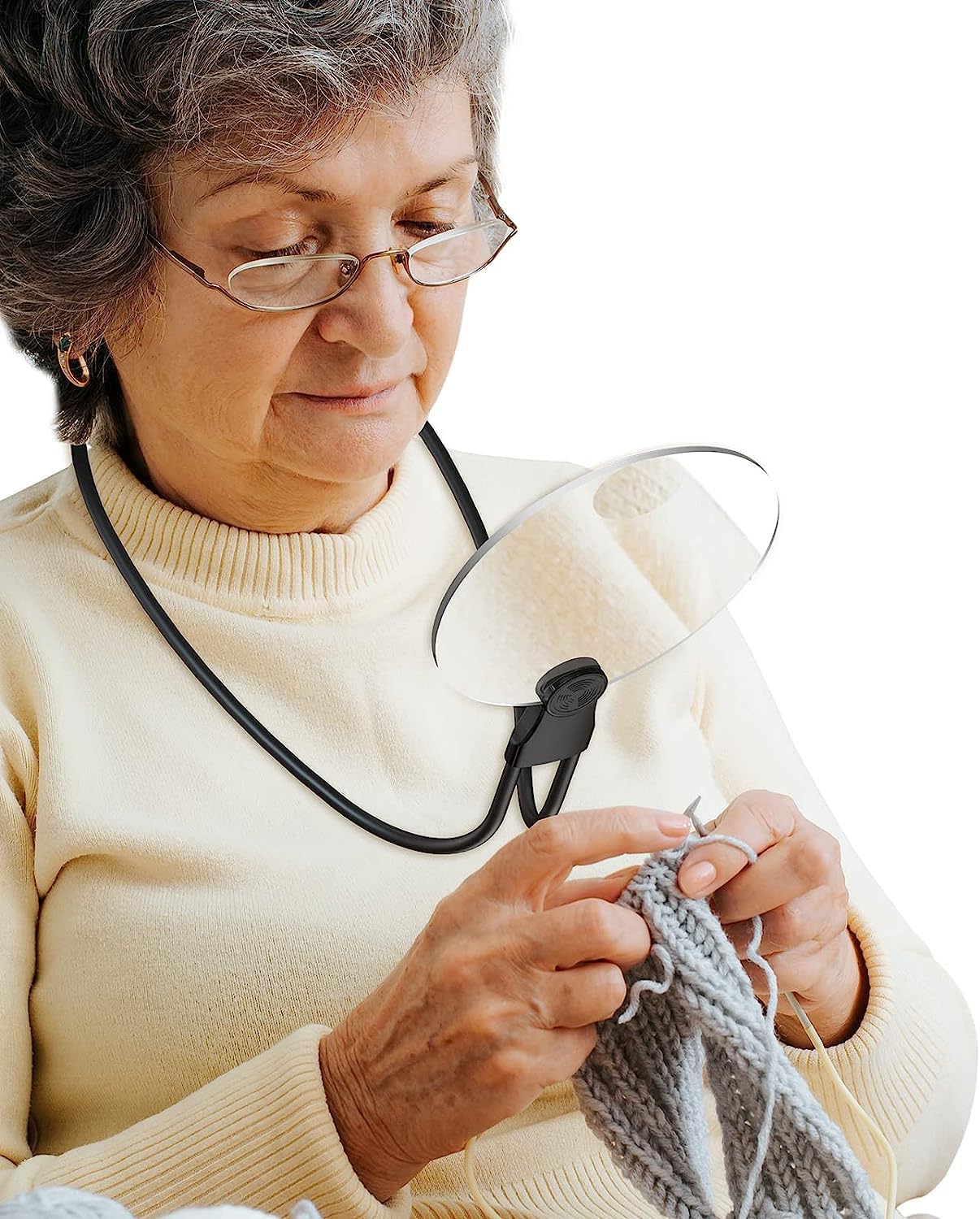 Magnifying Glass, 3X & 6X Reading Magnifying Glass, Ideal for Seniors, Repairs, Sewing and Newspaper Reading, Portable Magnifying Glass for People with Visual Impairments