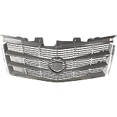 Garage-Pro Grille Assembly Compatible with 2008-2011 Cadillac CTS Chrome Shell with Painted Silver Gray Insert