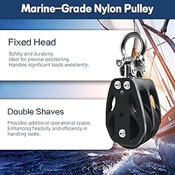 RiaYer 50mm Double Sheave Fixed Head Sailing