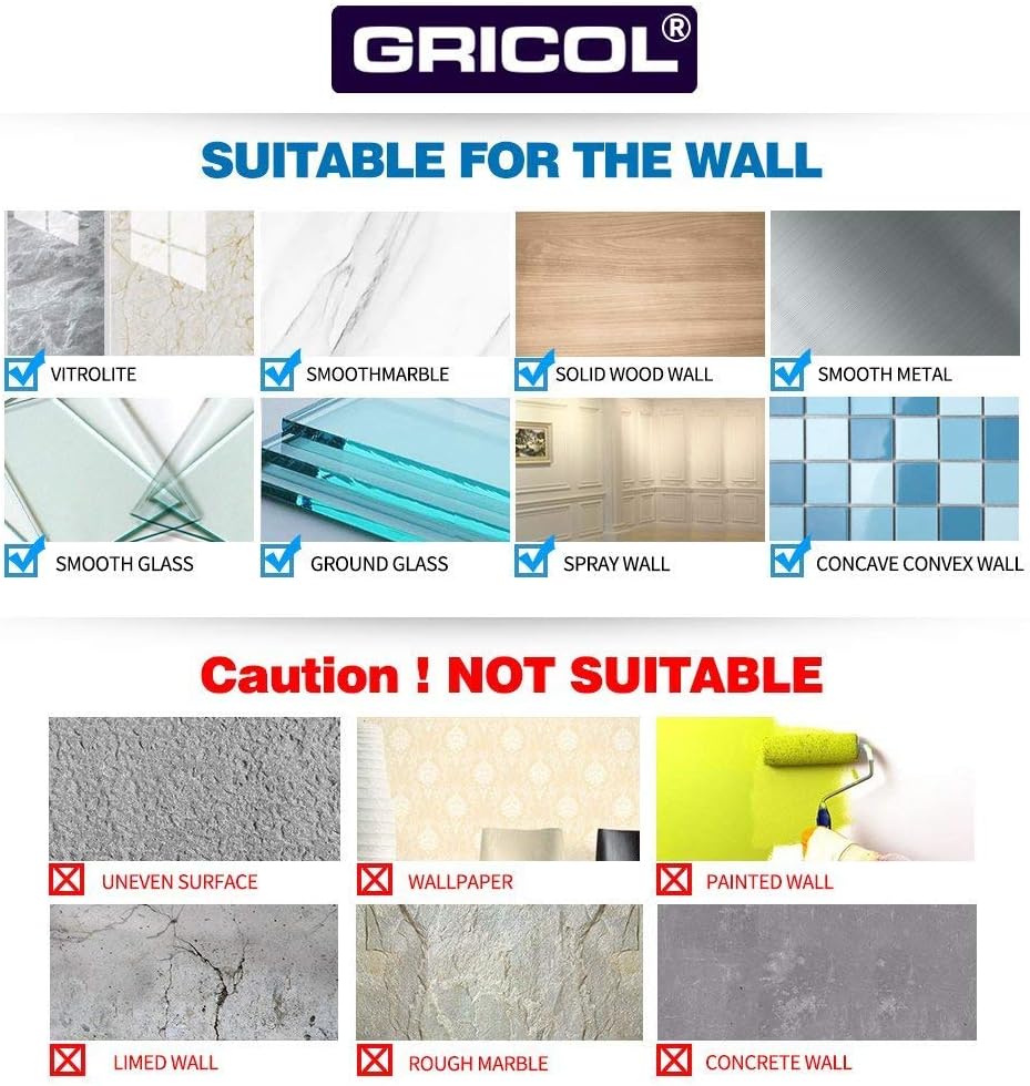 Gricol Bath Corner Shower Shelves Adhesive Caddy - - 