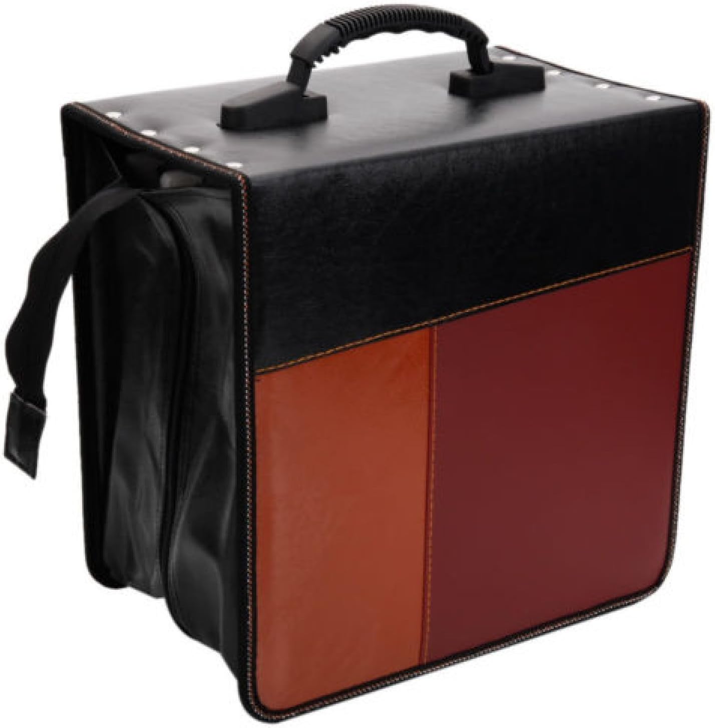 400 Disc Faux Leather Patchwork CD DVD Storage Bag Holder