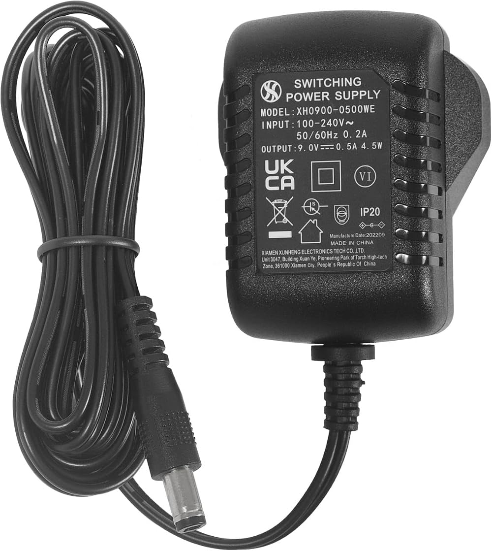 Security-01 DC 9V 0.5A Power Supply Adapter 5.5x2.1mm Center Negative