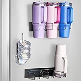 ANTAND 2 Pack Magnetic Cup Holder for Fridge, Water Bottle Organizer for Stanley 30oz and 40oz with Handle, Tumbler Organizer for Stanley Cup Accessories Lid, Heavy Duty Magnetic Cup Storage