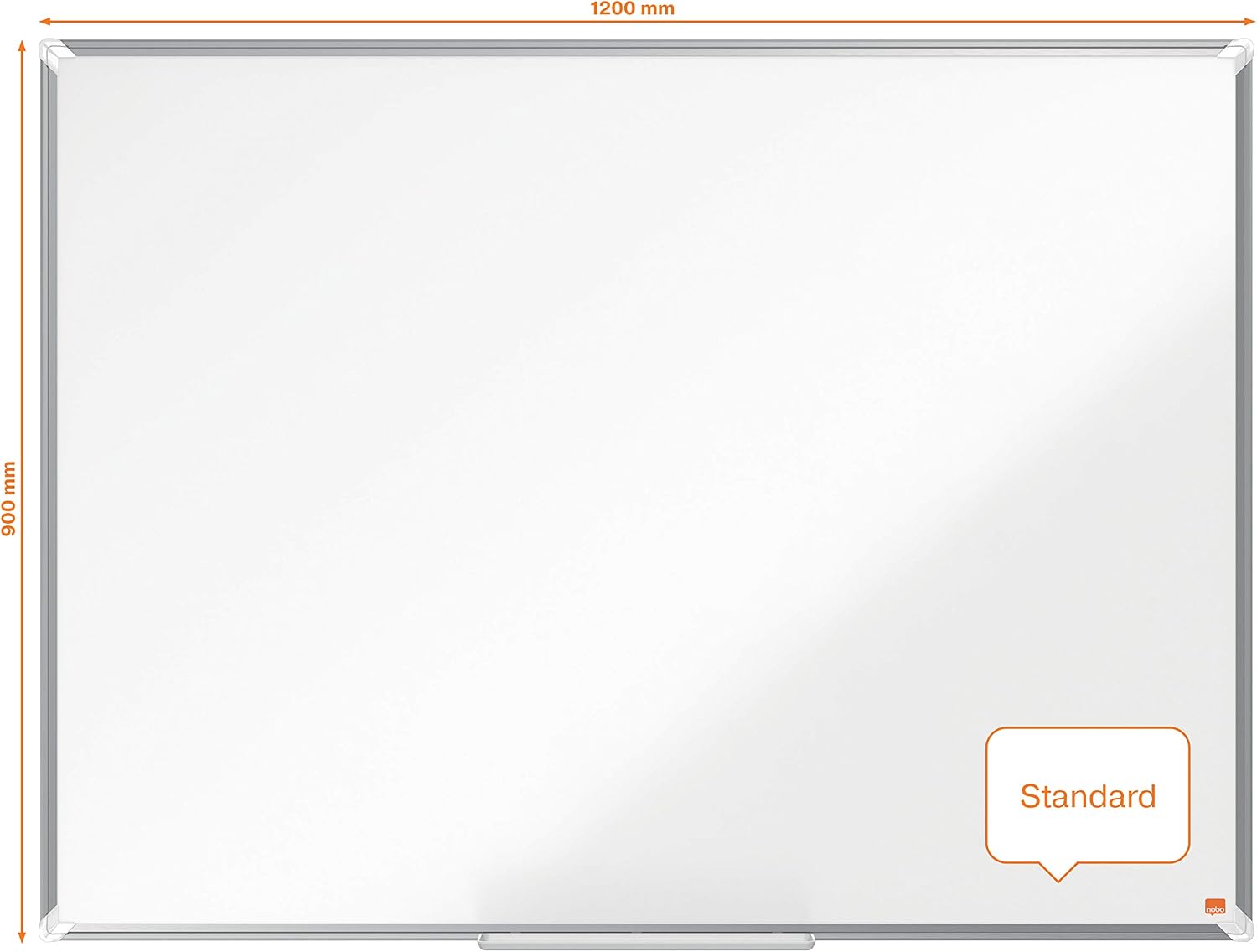 Nobo Premium Plus Steel Magnetic Whiteboard - 1200x900mm, Aluminium Trim, EU Ecolabel Certified, 1915156, 1200 x 900 mm - Image 4