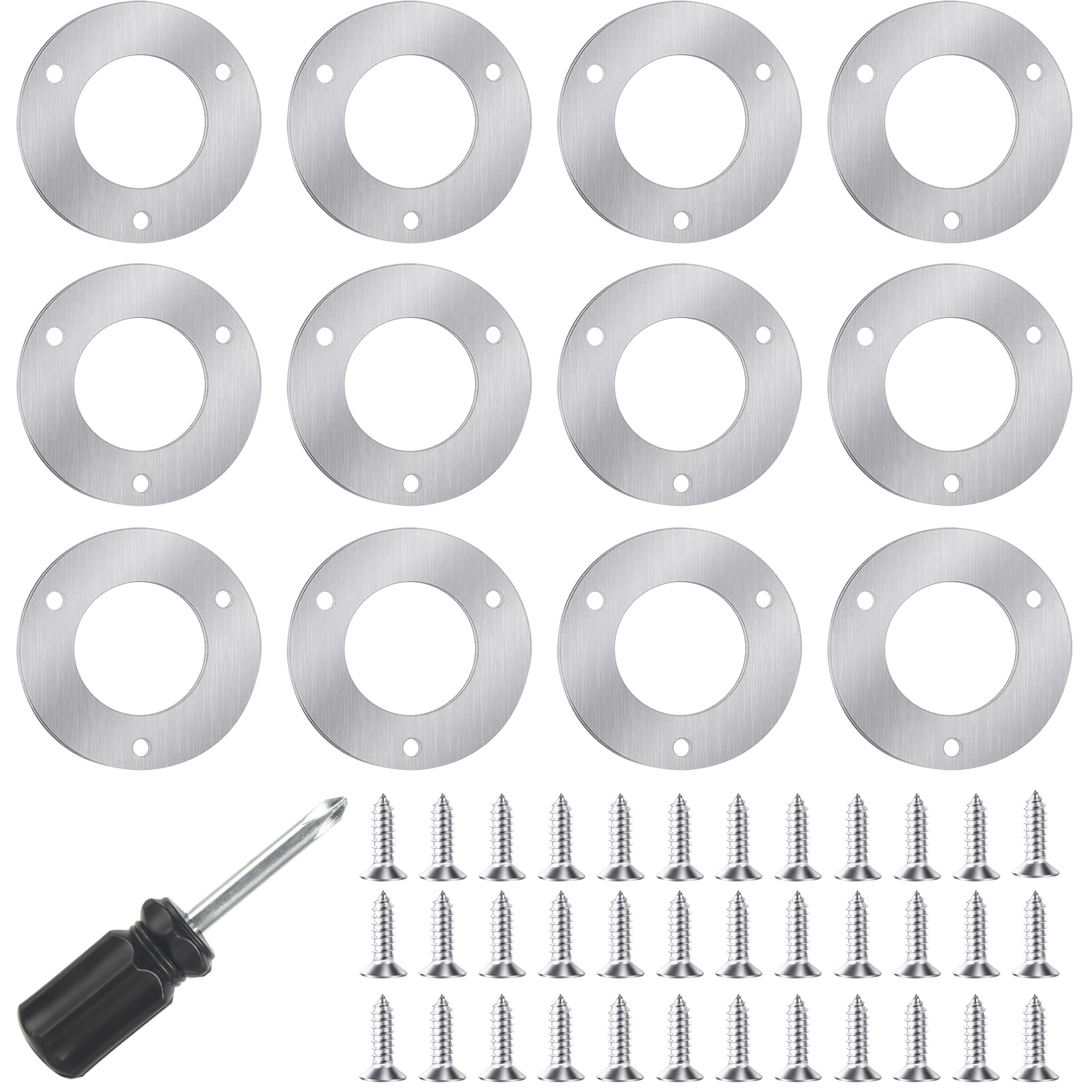 12PCS Bird Nest Box Protection Plates 32mm, Wild Bird Boxes Garden Small Birds Metal Plate, Birdhouses Bird Houses Robin Nest Box Sparrow Nest Box Owl Budgie Swift Stainless Steel Plate (Round)