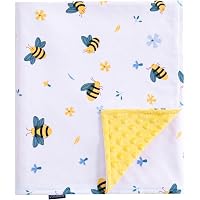 Sea Zaela Baby Blanket - Double Layer Minky & Muslin Cotton, 30x40 Inches, Light Khaki, Unisex