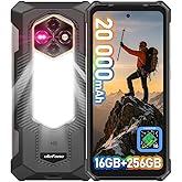 Ulefone RugKing 5 Pro Rugged Smartphone Android 16, 20000mAh(33W), 16GB(8+8)+256GB, 64MP+20MP Night Vision, 6.78" FHD+ Corning Gorilla Glass, IP69K Waterproof Phone, Versatile LED Light, Widevine L1