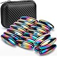 Rattle Snakes Magnetic Eggs, Fidget Toy Hematite Magnet for Adults, Fridge Magnets Oval Rocks for Refrigerator, Party Favors, Small Gadget,Desk Toy for Ferrite Putty (24PCS)