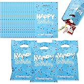 Qulkws 30 Pcs Happy Birthday Party Favor Bags Goodie Bags for Party Birthday Candy Bag Plastic Candy Favor Bag Loot GiftBags Return GiftBag for Baby Showers Birthdays Partys Decorations