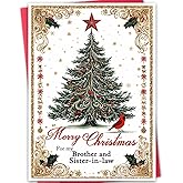 ATTLVV Brother and Sister In Law Christmas Card, Sister In Law Christmas Gifts