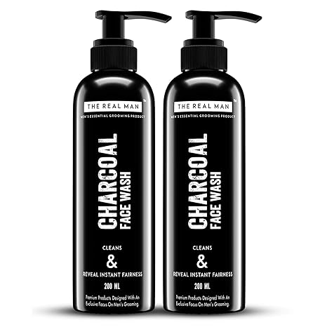 The Real Man Instant Fairness Charcoal Face Wash 200ml With