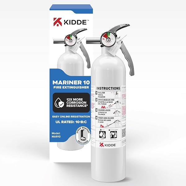 KIDDE FIRE EXTINGUISHER FOR BOATS, SINGLE-USE 10BC