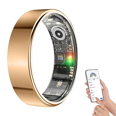 BENIO Gen 2 Smart Ring for Women & Men, Heart Rate,Fitness Tracker with Sleep，Step/Sleep/Blood Oxygen/Heart Rate Tracker, 5ATM Waterproof for iOS and Android,No Subscription, Xmas Gifts,Rose Gold 9