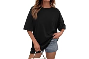 PRETTYGARDEN Women's 2026 Spring Going Out Tops Casual Short Sleeve Crewneck Loose Fit Basic Cute Tee Shirts Summer Outfits