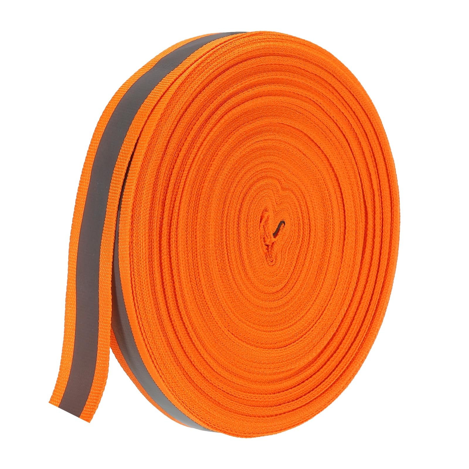PATIKIL Reflective Tape Strip, 20mm x 50yards High Visibility Reflective Tape Sew-on DIY Warning Safety Fabric Webbing for Clothing Raincoats, Orange — image 1