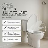 SA Products Oval Quick Release Toilet Seat Soft Close Hinges 44.1x36.5x5cm White view 7