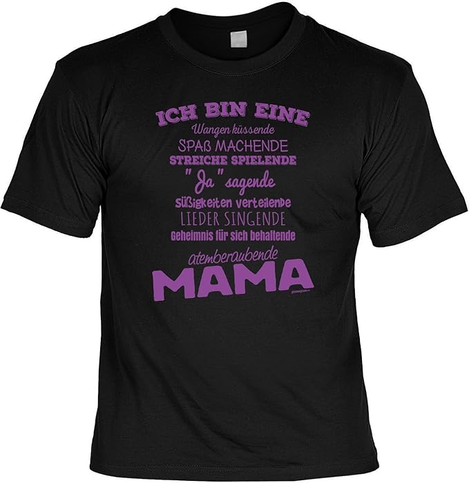 Mutter GeschenkSet Sprüche TShirt Mama + Sprüche Blechschild Ich