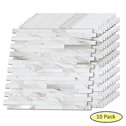 Tilingview 10 PCS PVC Peel & Stick Tile for Kitchen