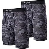Chill Boys Cool Men's Boxer Briefs 2 Pack Print Boxers. Comfortable Men's Underwear. Breathable Anti-Chafing Boxers for Men