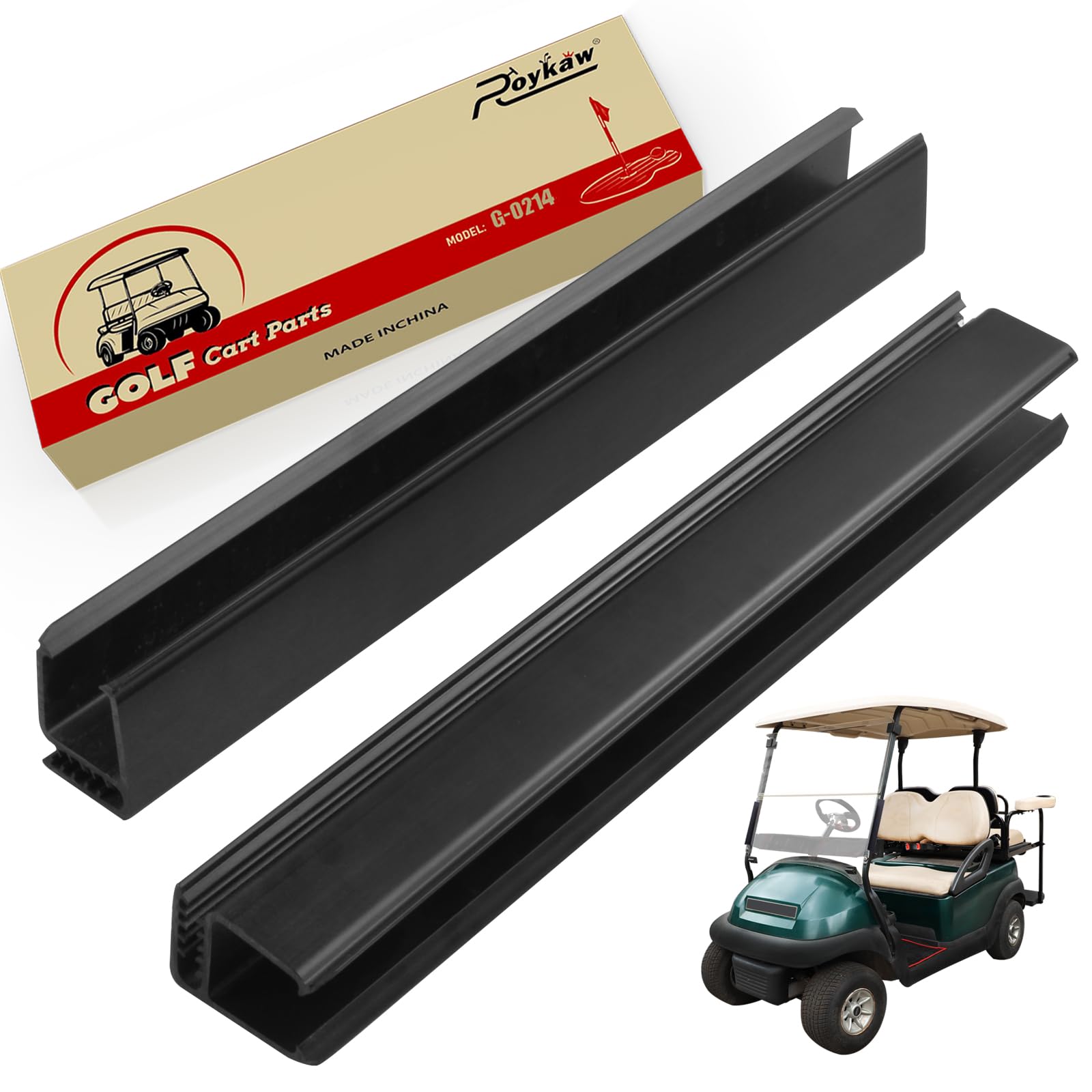 Photo 1 of Roykaw Golf Cart 12.6’’ Windshield Sash Retaining Clips Replacement Compatible with Club Car DS/Precedent/Tempo Models, Only Works on 1’’ × 1’’ Square Frame, 2PCS, OEM# 1014441-01, 1021630-01