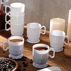 100 Pieces 8 oz Hard Plastic Coffee Cup Bulk Tea