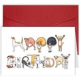 Bhiosng Lovely Happy Birthday Card Gift for Dog Lover, Cute Dogs Birthday Cards Gift for Dad Mom Brother Sister Men Women Dogs Owner