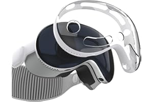 HUIRUSO Compatible with Apple Vision Pro Protective Cover Case, PC+Transparent TPU Case for Apple Vision Pro VR Headset 2024 Accessories