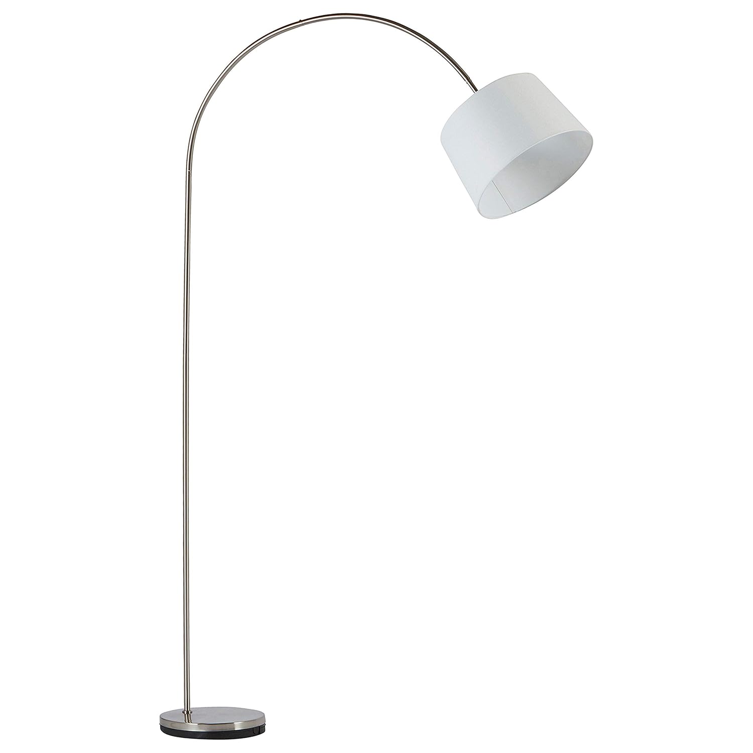 Stone & Beam Lily Modern Arc Floor Lamp, 83"H, With Bulb, White Shade
