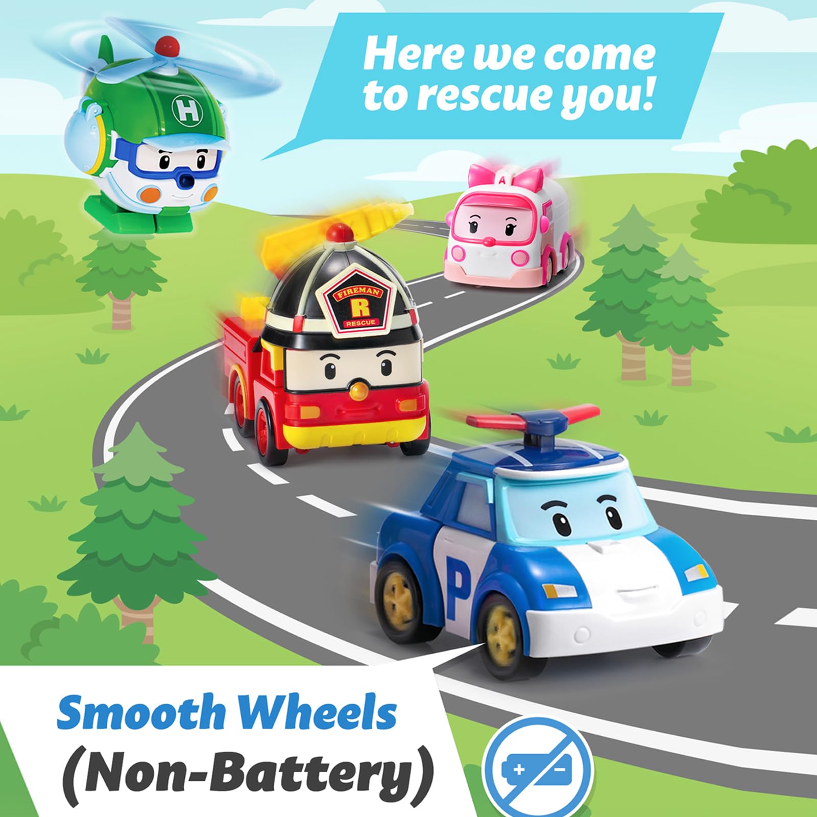Robocar Poli DIE-CAST Poli Police Car – Metal Vehicle Toy for Toddlers | Birthday & Party Gift for Boys & Girls Ages 1–5