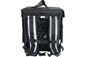 PACKIR PK-65Abl:10"-12" Pizza Delivery backpack Bag 16" L x 12" W x 18" H, Open from Top and Side. Insulated Food Delivery Box, Insulated Cabinet for Catering, Restaurant, Delivery Bike Drivers