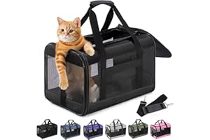 Conlun Cat Carrier Airline Approved, Soft-Sided Dog Carrier with Inner Safety Leash, Pet Transport Carrier for Small-Medium C