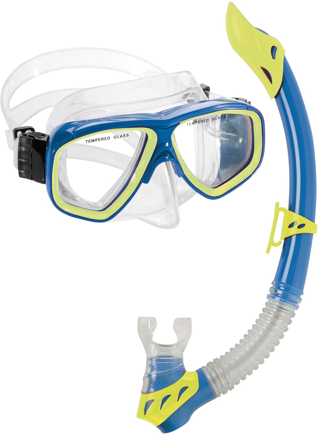Cressi DELUXE Kids Youth Mask Snorkel Set Blue/Orange USC100028 Water
