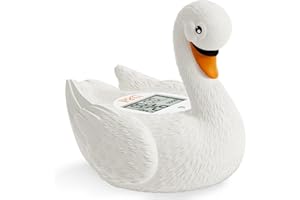 b&h Baby Bath Thermometer, Swan Digital Infant Safe Bath Thermometer - Reliable Temperature Readings - Easy to Read Screen- Shower Timer - Waterproof and Floats in Water, Newborn Must Haves