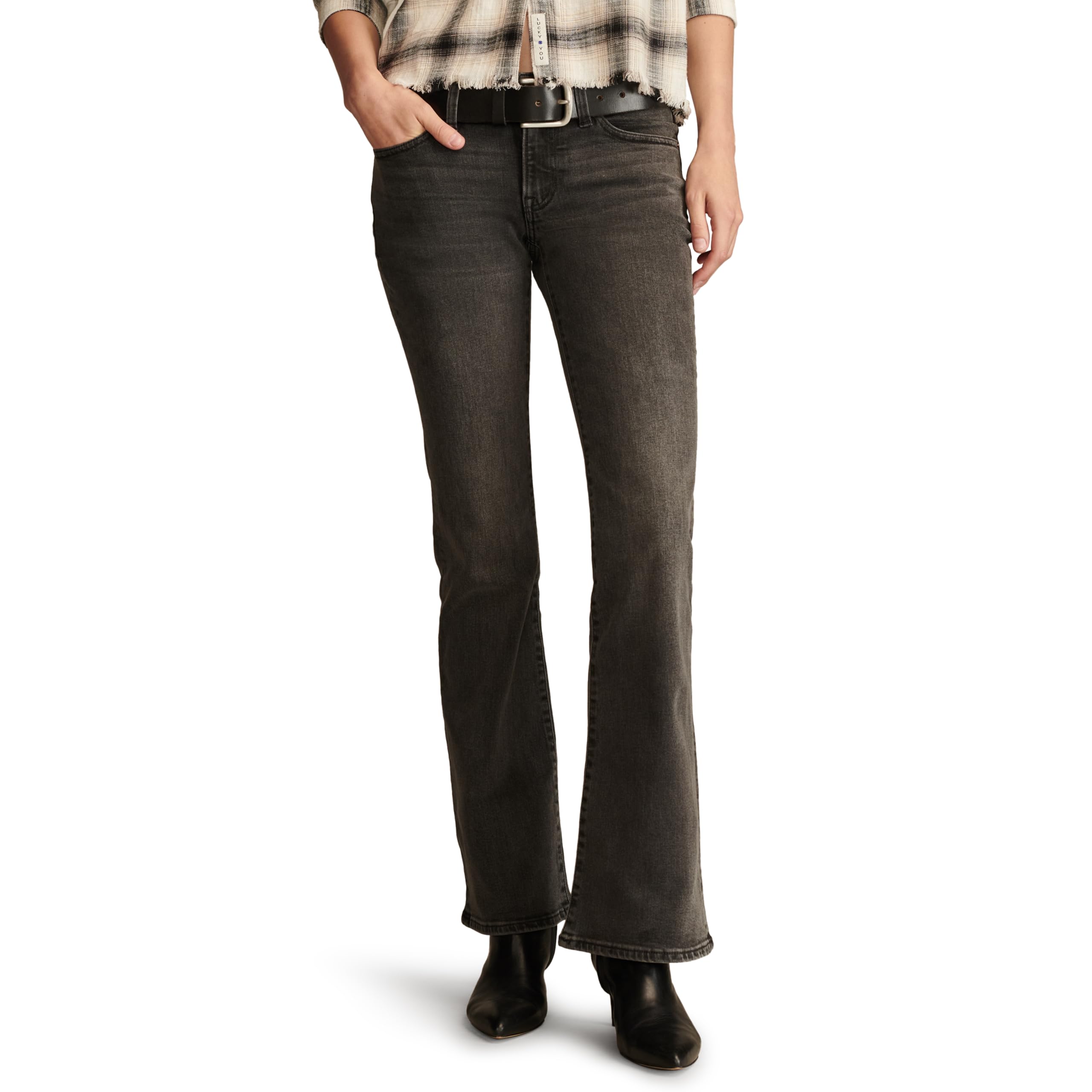 Lucky Brand Women’s Mid Rise Sweet Flare Jean, Phantom Wash