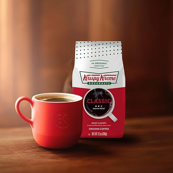 KRISPY KREME DOUGHNUTS, CLASSIC, GROUND COFFEE, MEDIUM ROAST, BAGGED 12OZ