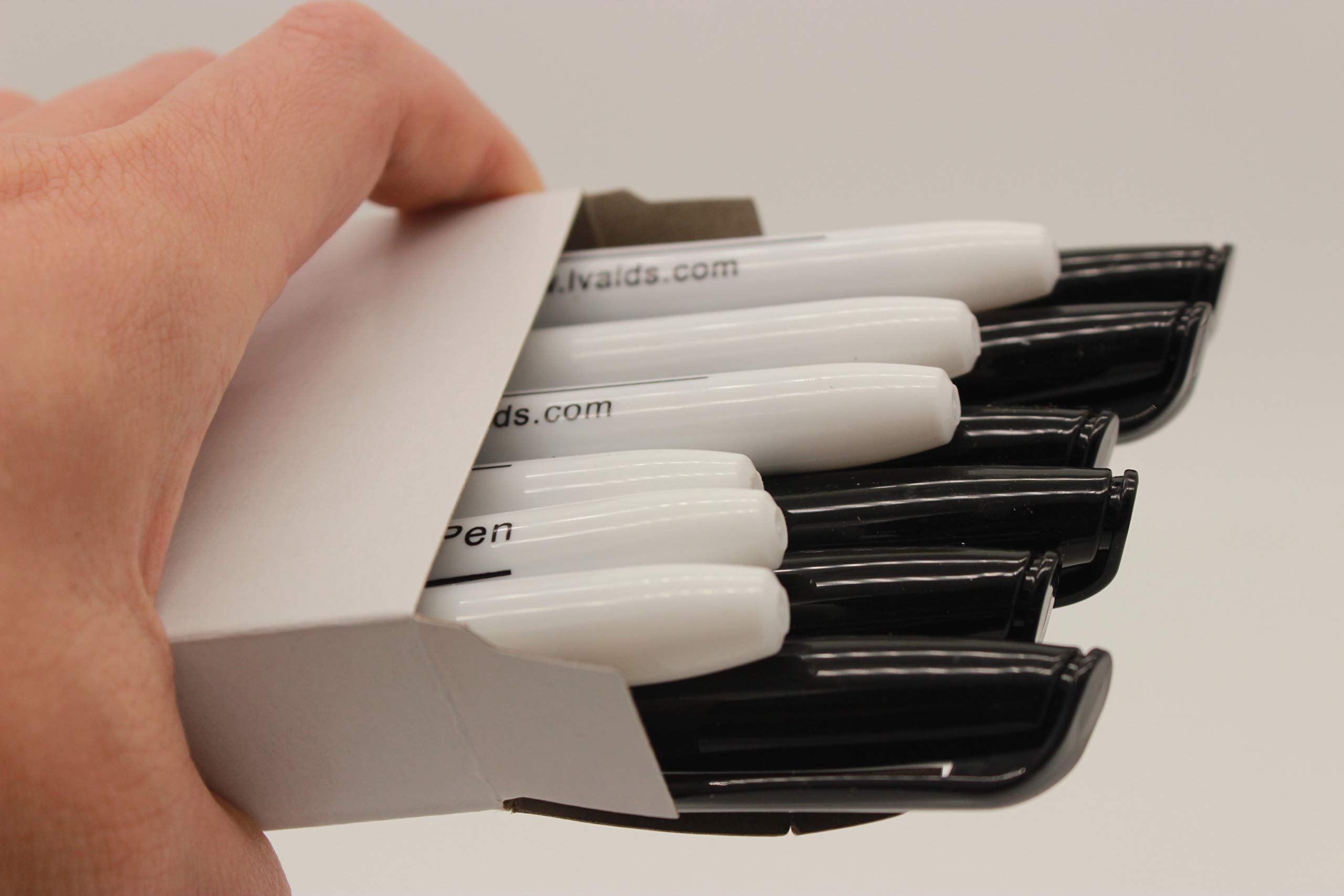 Hongdee 2020 Low Vision Pen for Seniors and Visually Impaired, 12 Count (Pack of 1), White, Black