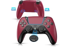 AUGEX Ymir Controller for PS4 Controller, Luna Controller Wireless Compatible with Amazon Luna Game/Steam/PC Work for Fire TV/Apple TV/Mac/IOS/Windows with 2 Back Paddles (Red)