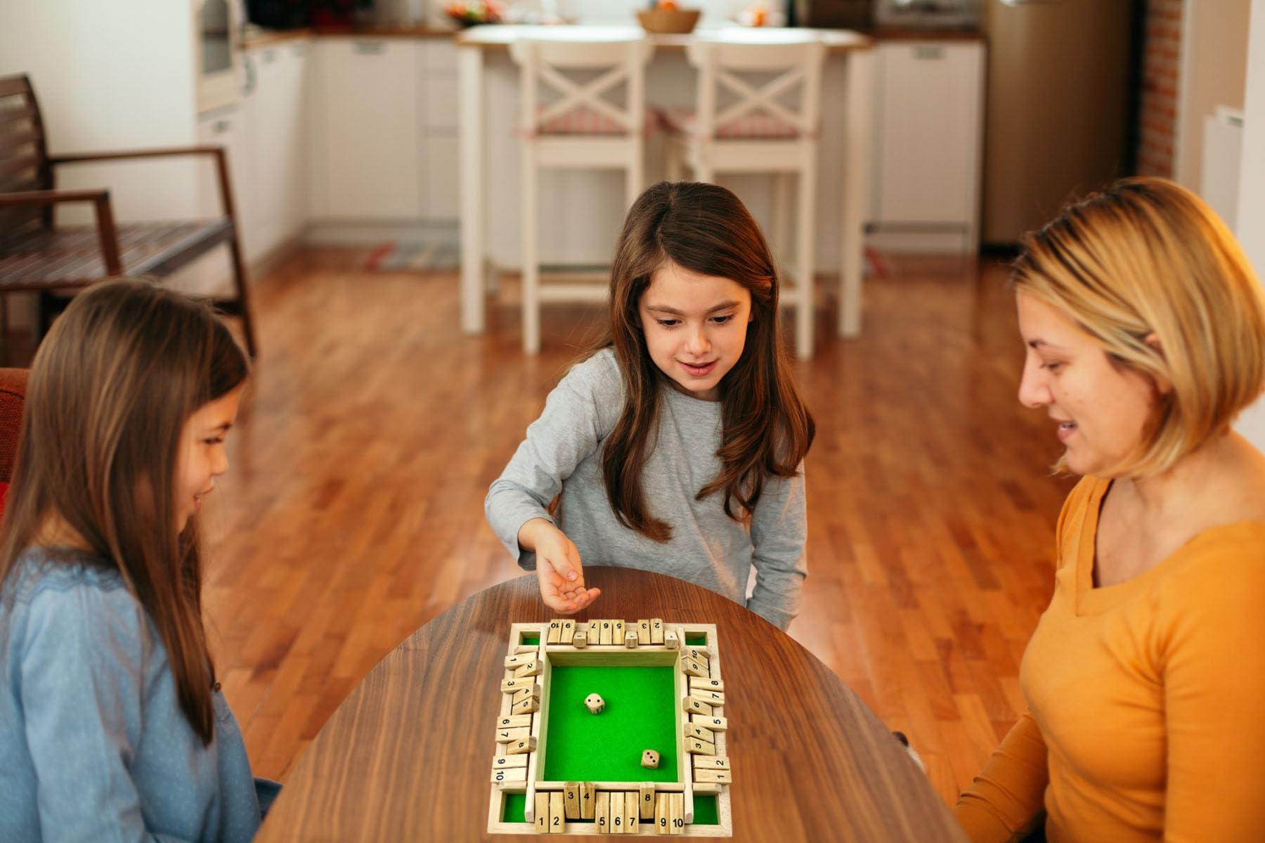 EACHHAHA Shut The Box 4-Spieler,Klappbrett Spiel,Würfelspiel aus Holz,Brettspiel aus Holz,Brettspiele ab 7 8 9 10 + Jahre,Reisespiele,Traditionelle Kneipenspiele 6