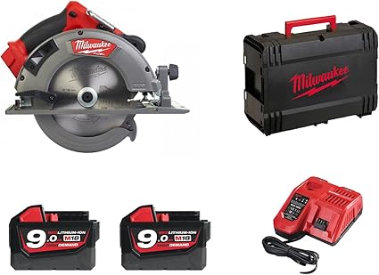Milwaukee M18 Ccs66 902x Scie Circulaire Fuel 66 Mm 2 Piles 9 Ah Amazon Fr Bricolage