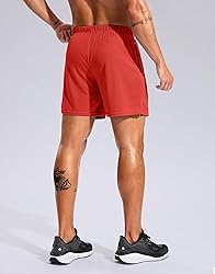 Pudolla Men's Workout Running Shorts with Zipper