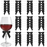 60 PCS Black Bows 2.5" Premade Black Satin Ribbon Twist Tie Bows for Crafts Gift Wrapping Balloons Wedding Birthday Cake Decoration