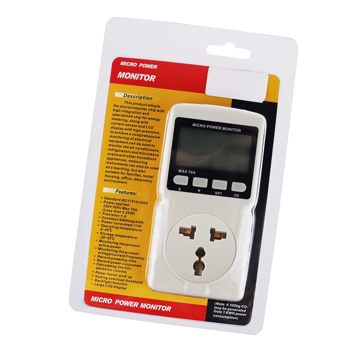 Plugin Socket Design Power Meter Energy Watt Voltage Current Frequency