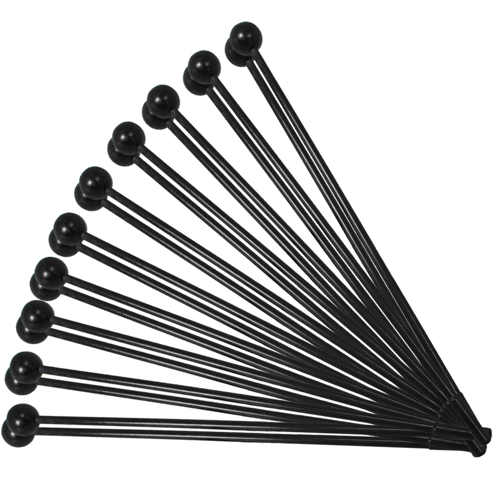 A-Star Hard Plastic Head Beaters with Secure Plastic Handle for Chime Bar, Metallophone, Glockenspiel, Xylophone - 10 Pairs