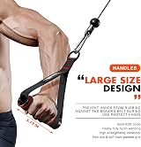 HPYGN Resistance Bands Handle Gym Cable Attachment with 2 Carabiners view 5
