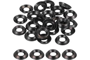 MECCANIXITY 60 Pcs #6 Countersunk Finish Washers, 304 Stainless Steel Cup Washer Gasket for Screws Bolts Machinery Constructi