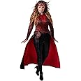 MARVEL Scarlet Witch Official Adult Costume - Premium Printed Top with Attached Train, Pants, and Fabric Headpiece (M)