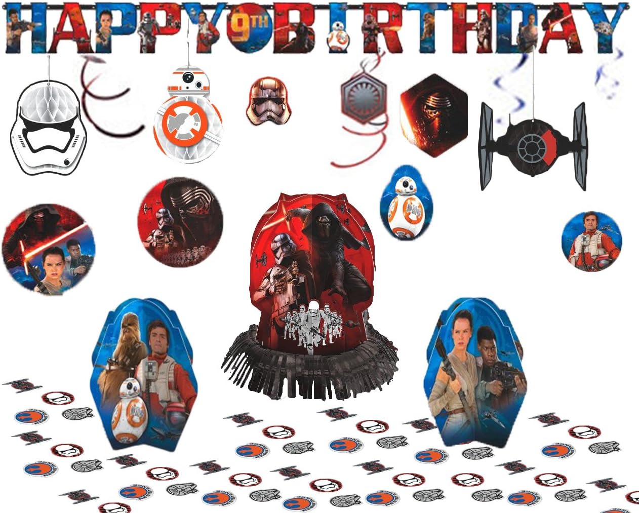 Amazon Com Star Wars Episode Vii Party Decoration Kit Honeycomb
