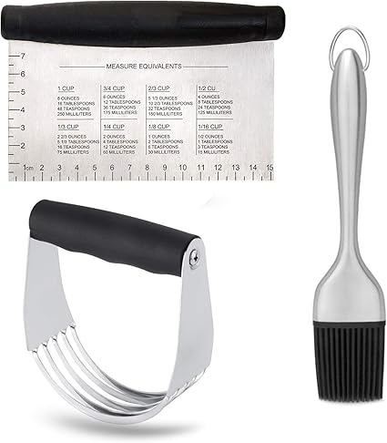 Deegblender Roestvrij Staal Gebak Cutter Set Professionele Gebak Blender Deeg Schraper Gebak Borstel Voor Keuken Bakken Meel Gebak Icecream Tool Zilver Amazon Nl